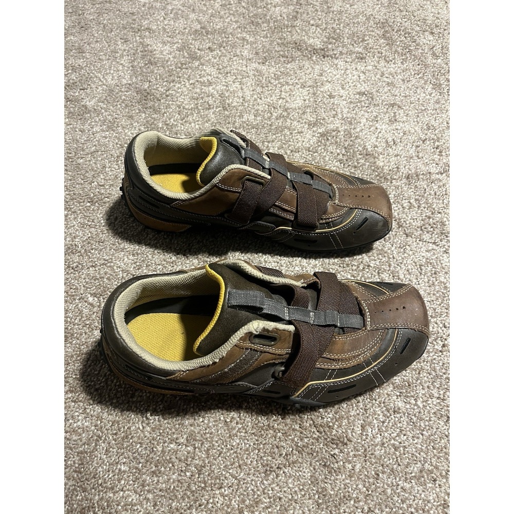 SKECHERS Biker Athletic Shoe Fashion Sneaker BROWN/GOLD, Size 9.5